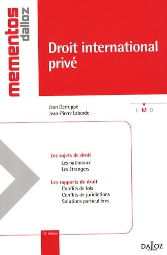 Beispielbild fr Droit international priv zum Verkauf von medimops