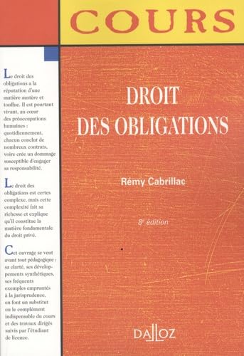 Stock image for Droit des obligations for sale by medimops