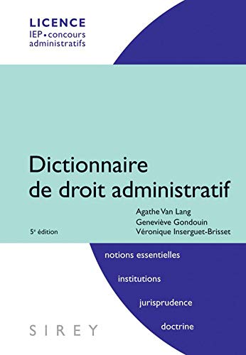 Beispielbild fr Dictionnaire de droit administratif zum Verkauf von medimops