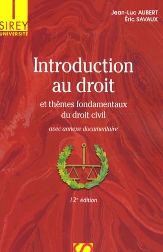 Imagen de archivo de Introduction au droit et thmes fondamentaux du droit civil a la venta por Ammareal