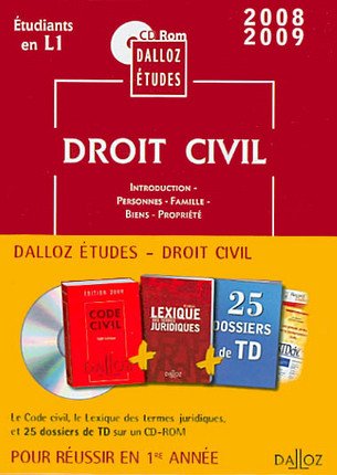 Stock image for CD ETU. DROIT CIVIL 1ERE AN. 2009 NON COMMER. for sale by Ammareal