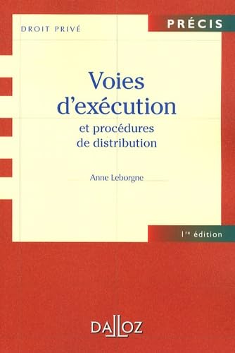 Imagen de archivo de Voies d'excution et procdures de distribution a la venta por Ammareal