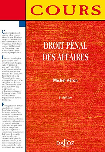 Beispielbild fr Droit pnal des affaires zum Verkauf von Ammareal