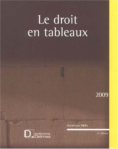 Stock image for Le droit en tableaux : Civil, commercial, procdure civile for sale by Ammareal