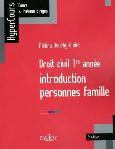 Stock image for Droit civil 1re anne : Introduction Personnes Famille for sale by Ammareal