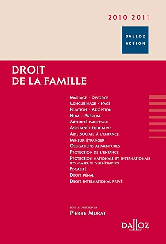 Beispielbild fr Droit de la famille 2010/2011 - 5e d.: Dalloz Action zum Verkauf von Ammareal