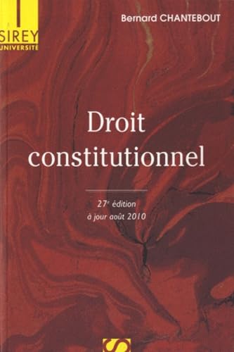 Imagen de archivo de Droit constitutionnel a la venta por medimops