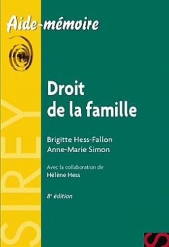 Beispielbild fr Droit de la famille - 8e d.: Aide-mmoire Sirey zum Verkauf von Ammareal