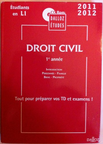 9782247107605: Etude droit civil 1re anne