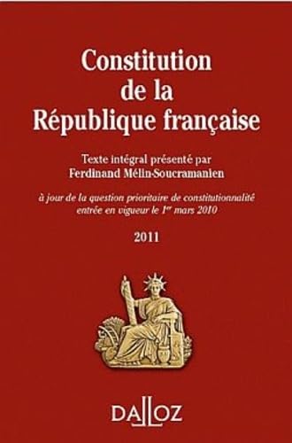 Imagen de archivo de Constitution de la Rpublique Franaise 2011 - 9e d. a la venta por Librairie Th  la page