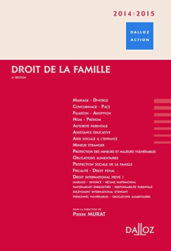 Beispielbild fr Droit de la famille 2014/2015 - 6e d. zum Verkauf von Ammareal