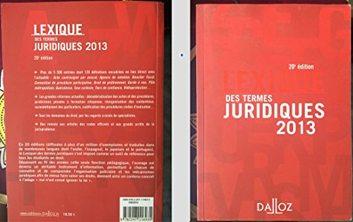 Stock image for Lexique des termes juridiques 2013 - 20e d.: Lexiques for sale by Ammareal