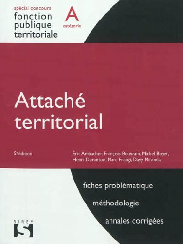 Stock image for Attache territorial - categorie a (5e edition) for sale by LiLi - La Libert des Livres