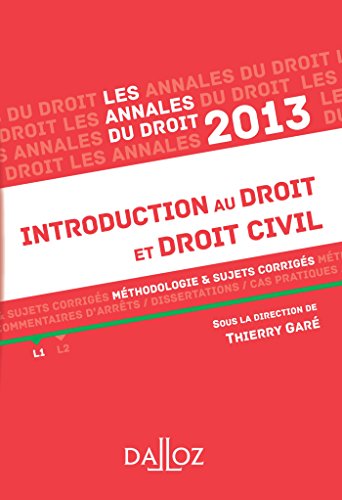 Beispielbild für Introduction au droit et droit civil : Méthodologie & sujets corrigés zum Verkauf von medimops