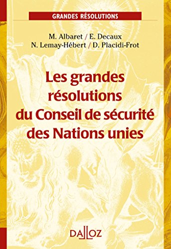 Beispielbild fr Les grandes rsolutions du Conseil de scurit des Nations unies zum Verkauf von Ammareal
