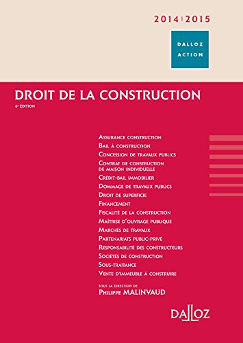Stock image for Droit de la construction 2014/2015 - 6e d. for sale by Ammareal