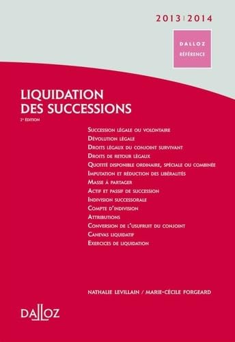 Stock image for Liquidation des successions for sale by medimops