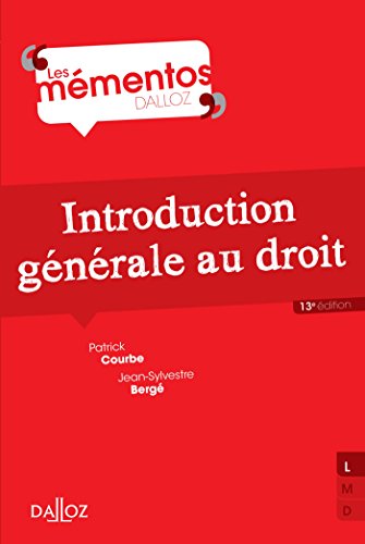 Beispielbild fr Introduction gnrale au droit - 13e d. zum Verkauf von Ammareal