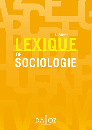 Stock image for Lexique de sociologie - 4e d. for sale by Ammareal