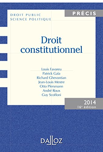 Beispielbild fr Droit constitutionnel - 16e d. zum Verkauf von Ammareal