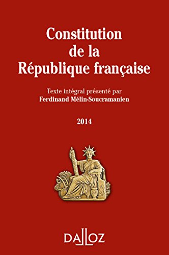 Beispielbild fr Constitution de la Rpublique franaise 2014 zum Verkauf von Ammareal