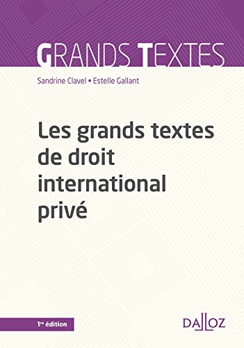 Stock image for Les grands textes de droit international priv for sale by Ammareal