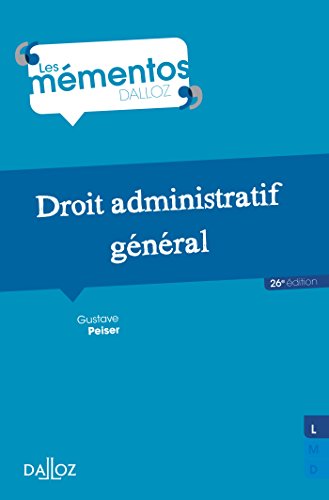 Beispielbild fr Droit administratif gnral - 26e d. zum Verkauf von Ammareal