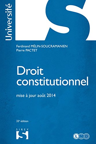 Beispielbild fr Droit constitutionnel - 33e d. zum Verkauf von medimops