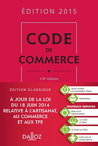 Immagine dell'editore per Code de commerce 2015 - 110e d. venduto da Ammareal