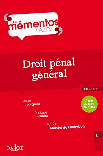Stock image for Droit pnal gnral - 22e d. for sale by Ammareal