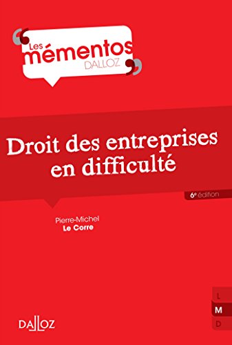 Stock image for Droit des entreprises en difficult - 6e d. for sale by medimops