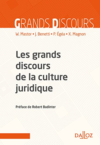 Stock image for Les grands discours de la culture juridique for sale by Ammareal