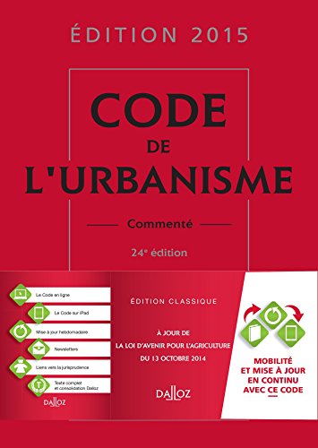 Beispielbild fr Code de l'urbanisme 2015, comment - 24e d. zum Verkauf von Ammareal
