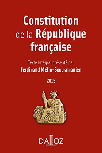 Stock image for Constitution de la Rpublique franaise 2015 - 13e d. for sale by Librairie Th  la page