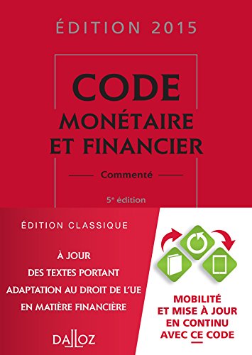 Immagine dell'editore per Code montaire et financier 2015 comment avec cdrom - 5e d. venduto da Ammareal