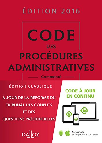Imagen de archivo de Code des procdures administratives 2016 - 2e d. a la venta por medimops