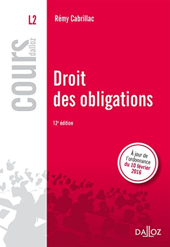 Stock image for Droit des obligations - 12e d. for sale by medimops
