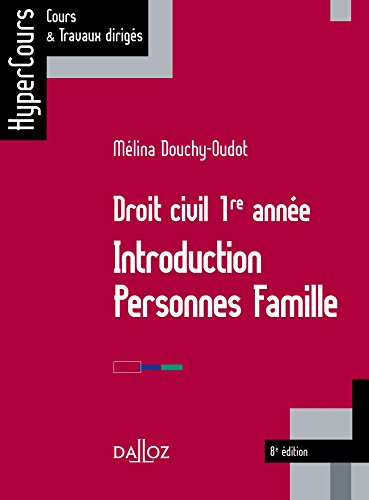 Stock image for Droit civil 1re anne. Introduction Personnes Famille - 8e d.: Introduction Personnes Famille for sale by Ammareal