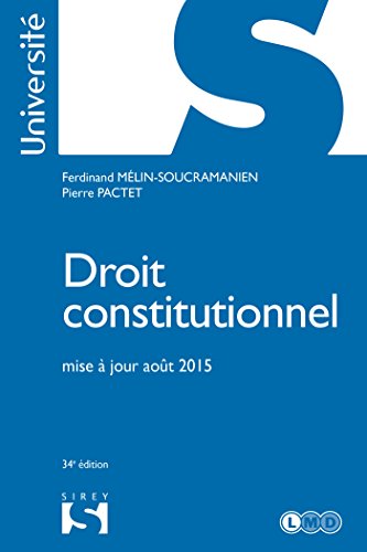 Beispielbild fr Droit constitutionnel - 34e d. zum Verkauf von Ammareal