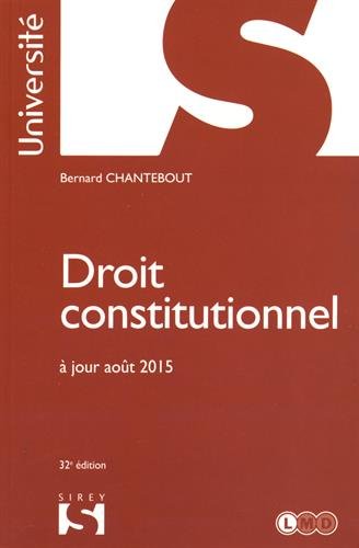 Beispielbild fr Droit constitutionnel - 32e d. zum Verkauf von Ammareal