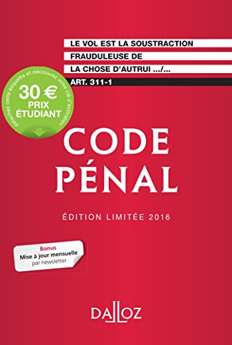 Beispielbild fr Code pnal 2016. dition limite - 113e d. zum Verkauf von Ammareal