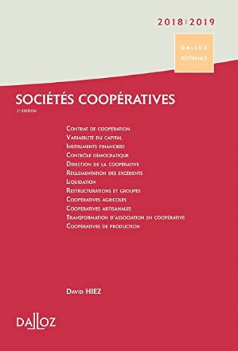 Stock image for Socits coopratives 2018/19. Cration . Organisation . Fonctionnement - 2e d. for sale by medimops
