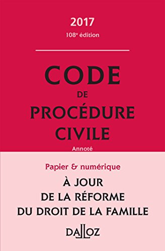Imagen de archivo de Code de procdure civile 2017 - 108e d. a la venta por Ammareal