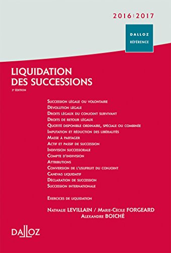 Stock image for Liquidation des successions for sale by Ammareal