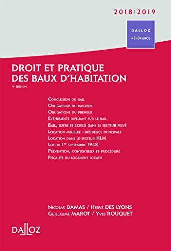 Beispielbild fr Droit et pratique des baux d'habitation 2018/19 zum Verkauf von medimops