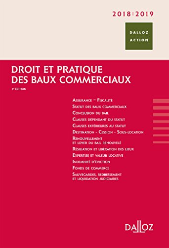 9782247161119: Droit et pratique des baux commerciaux 2018/2019 - 5e ed.