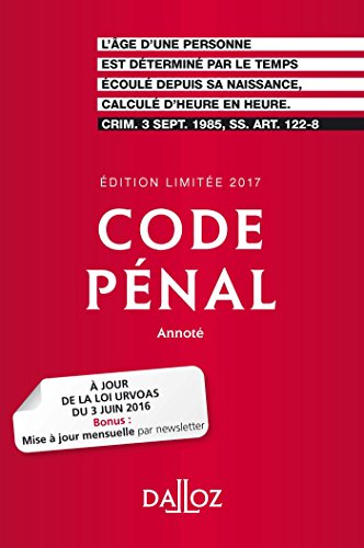 Beispielbild fr Code pnal 2017. dition limite - 114e d. zum Verkauf von medimops