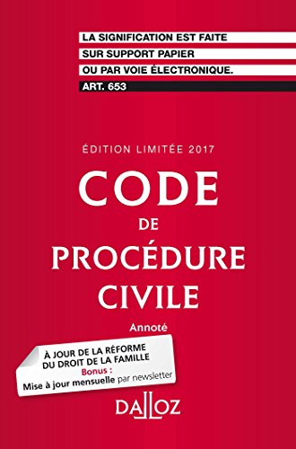 9782247161362: Code de procdure civile 2017