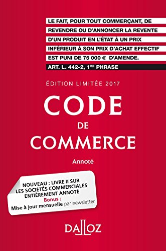 9782247161386: Code de commerce 2017