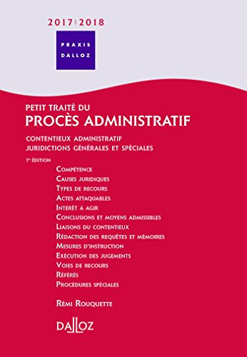 Beispielbild fr Petit trait du procs administratif zum Verkauf von Ammareal